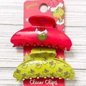 The Grinch Set of 2 Hair Claw Clips *Primark*-NEW
